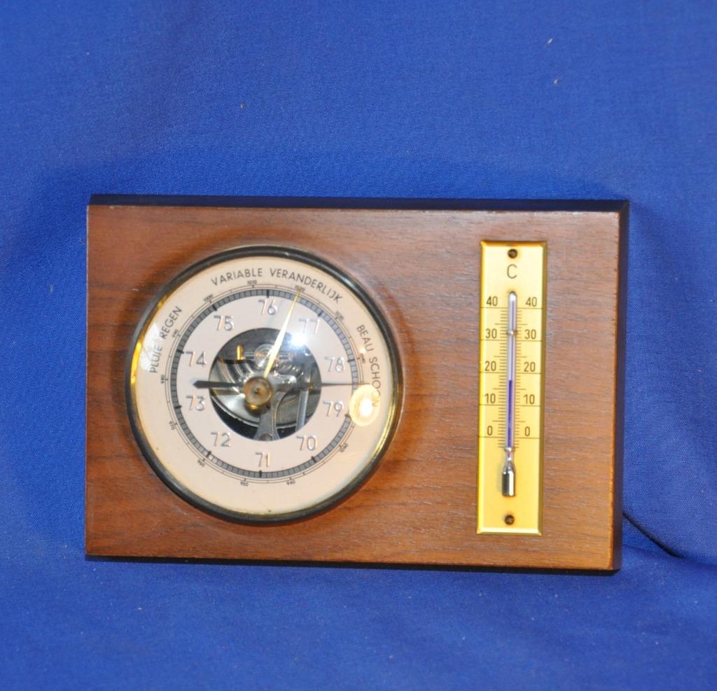 baromètre thermomètre vintage sur bois, Antiquités & Art, Antiquités | Accessoires de maison, Enlèvement ou Envoi