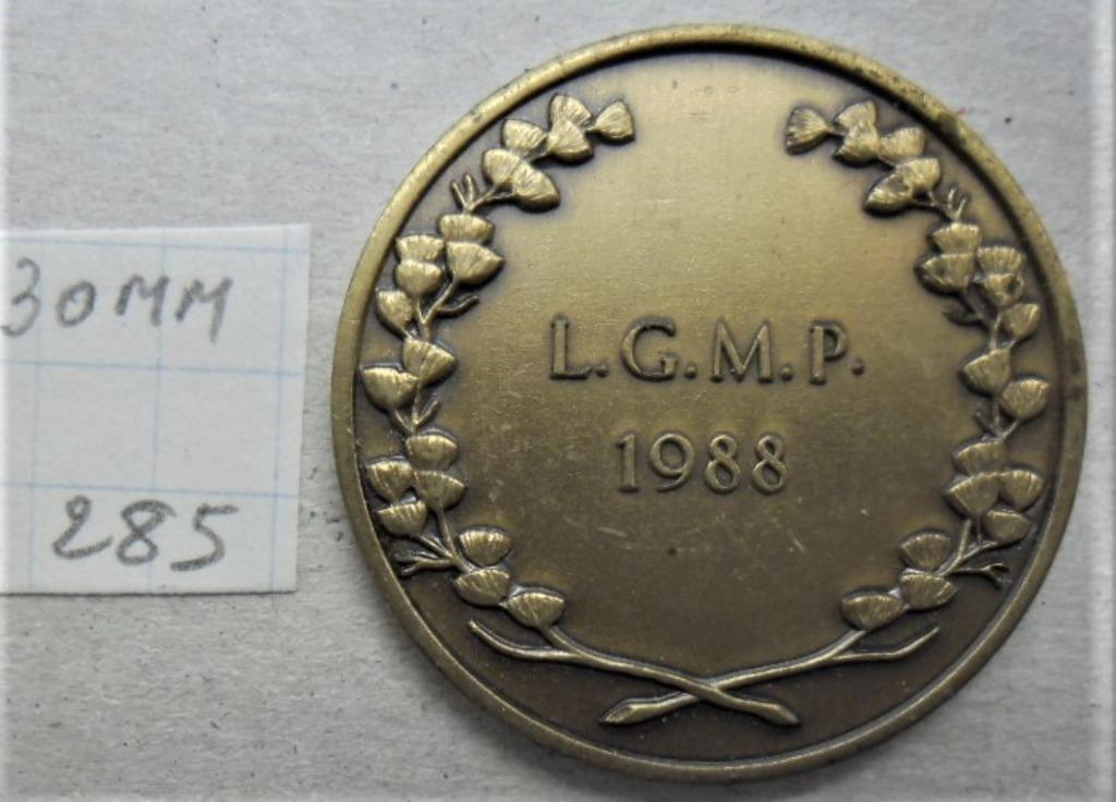 Jeton L.G.M.P. 1988 30mm verso Engelaar Albert, Enlèvement ou Envoi, Autres matériaux