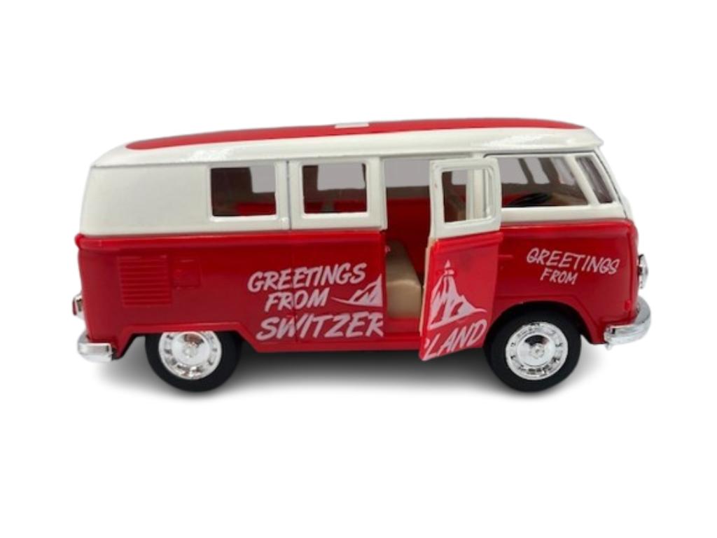 VW T1 busje - Greetings from Switzerland - schaalmodel, Verzamelen, Ophalen of Verzenden, Zo goed als nieuw, Auto's