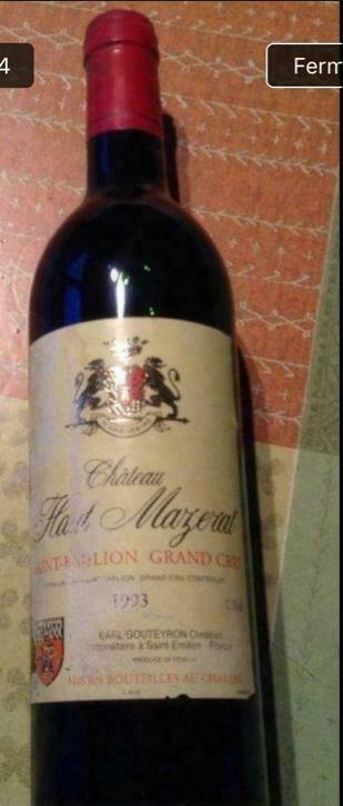 Saint Emilion château Haut Mazerart 1993, Enlèvement