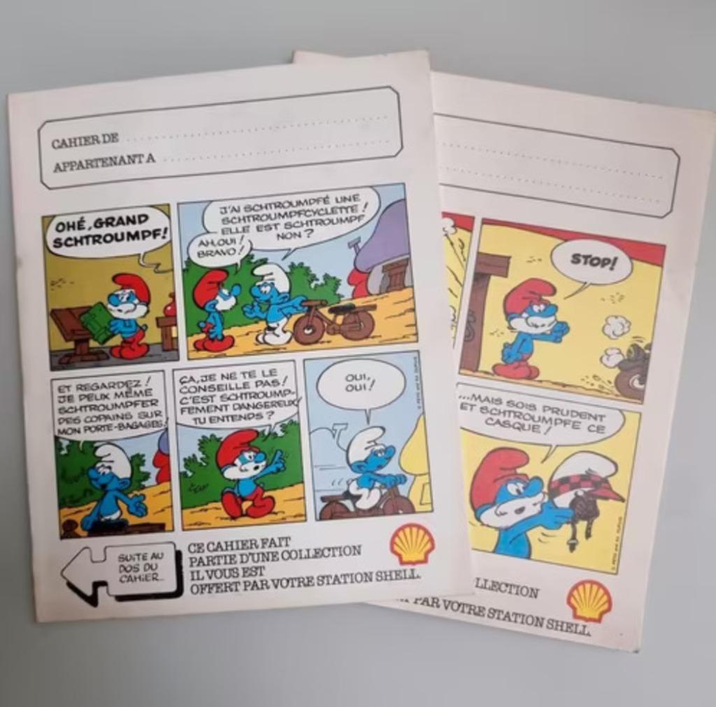 Cahier Schtroumpfs Pub SHELL  70's, Enlèvement ou Envoi, Comme neuf