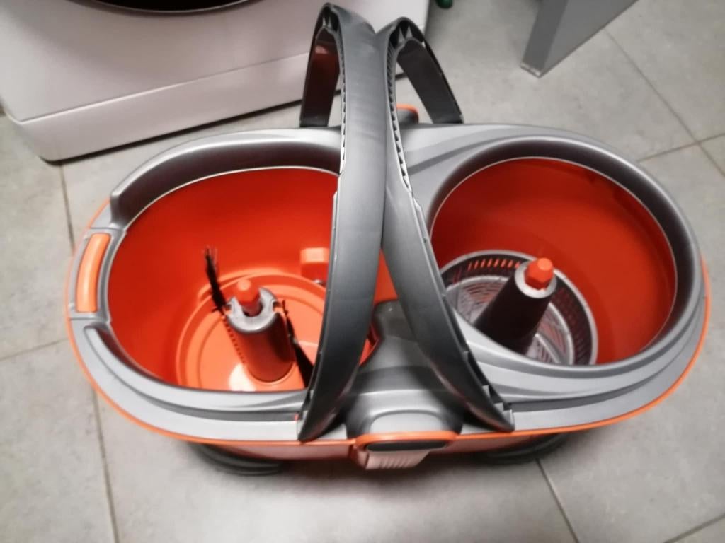 Vloerwisser-vlakmop, Maison & Meubles, Seaux, Enlèvement, Comme neuf, Synthétique, Avec poignée