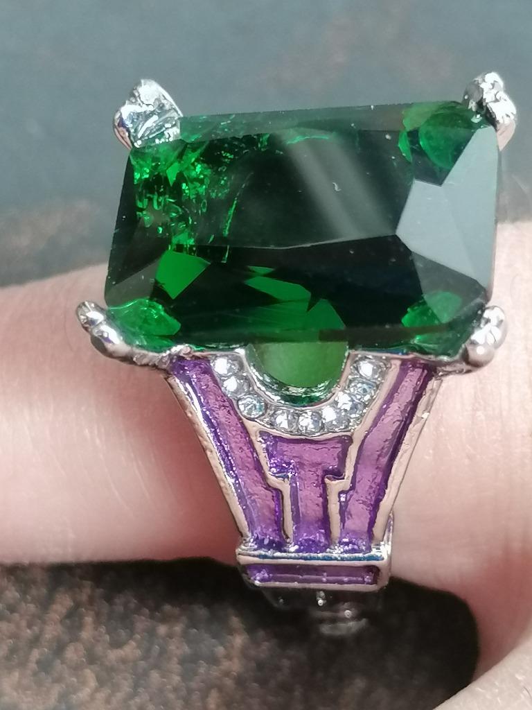 Tour Effel zilveren ring met smaragdgroene steen, Handtassen en Accessoires, Ringen, 18 tot 19, Nieuw, Ophalen of Verzenden, Met edelsteen