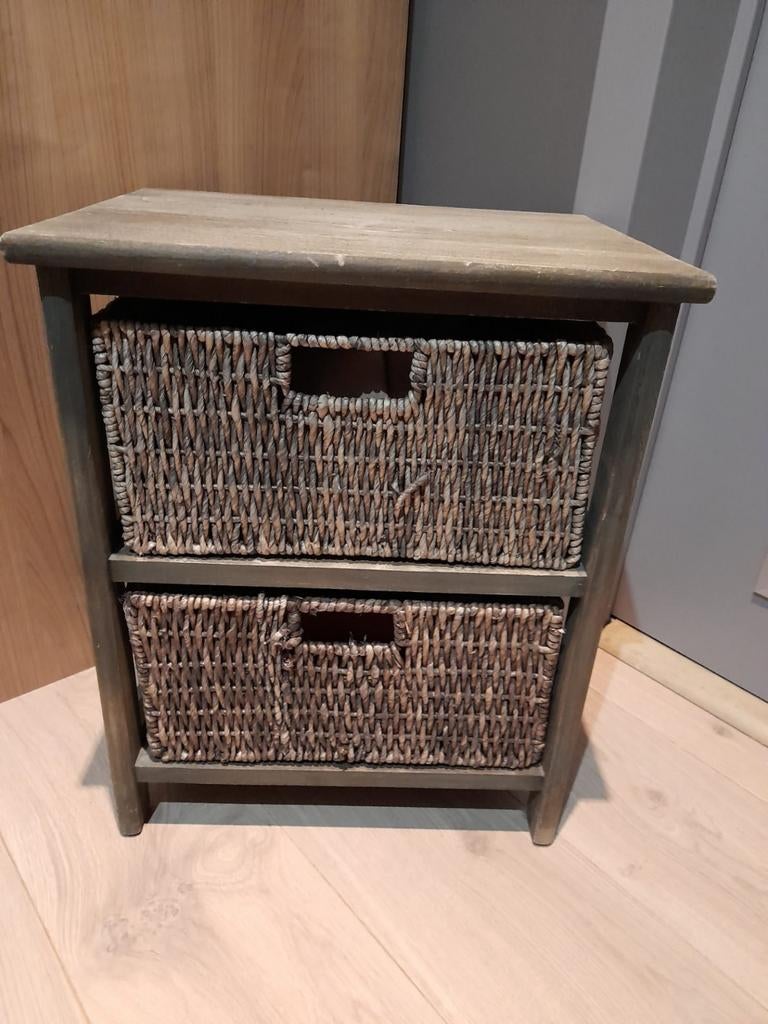 Twee nachtkastjes, Huis en Inrichting, Ophalen, Gebruikt, Minder dan 45 cm, Minder dan 55 cm