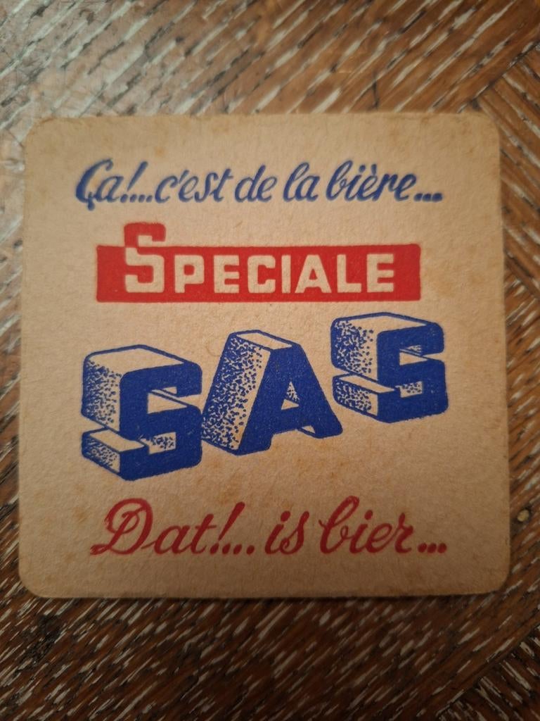 Oud bierviltje Spéciale Sas brouwerij het Sas Boortmeerbeek, Verzamelen, Biermerken, Ophalen of Verzenden