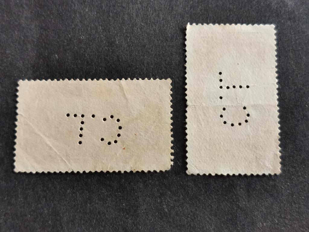 Marokko 1923 - perfins, Postzegels en Munten, Ophalen of Verzenden, Marokko, Gestempeld