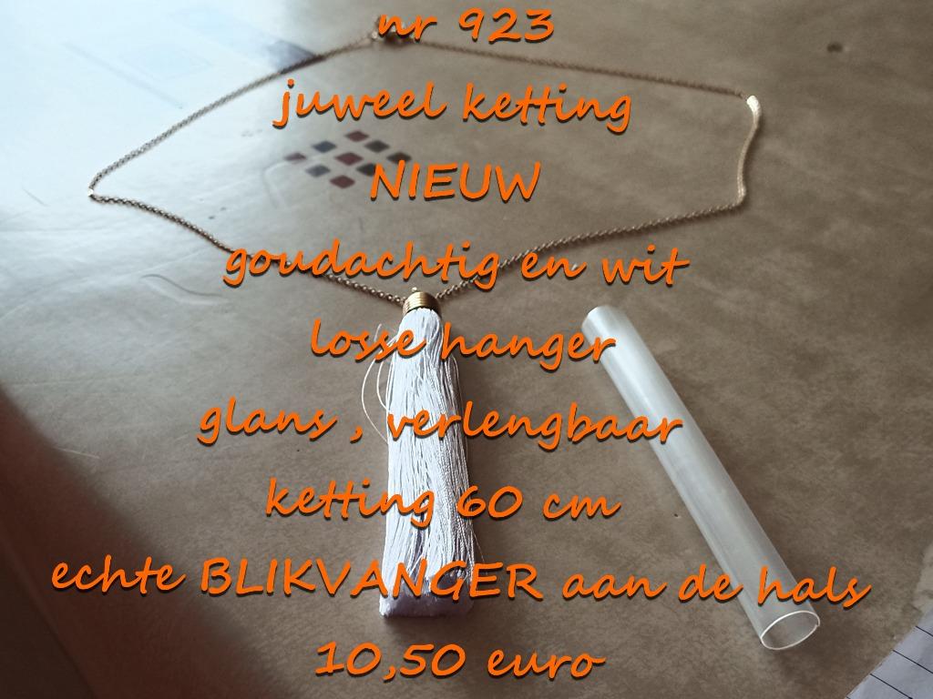 923. Juweel : ketting , NIEUW ,  verzending inbegrepen, Handtassen en Accessoires, Kettingen, Overige materialen, Verstelbaar