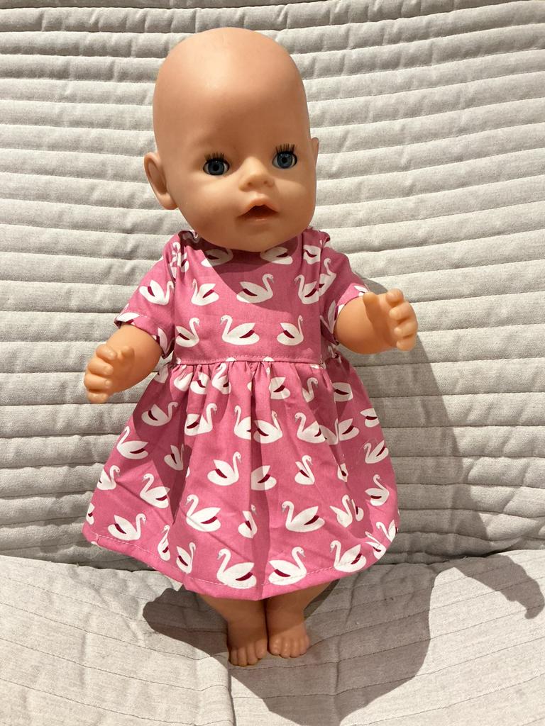 7. Babyborn: Nieuw roos jurkje met eendjes, Ophalen of Verzenden, Nieuw, Babypop