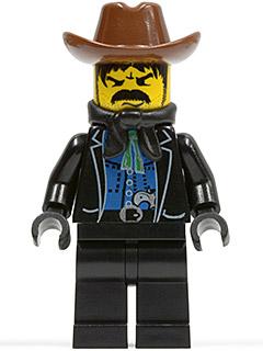 Lego figuur ww007 Bandit 1 (Black Bart) / F1-2, Enlèvement ou Envoi, Utilisé, Briques en vrac, Lego