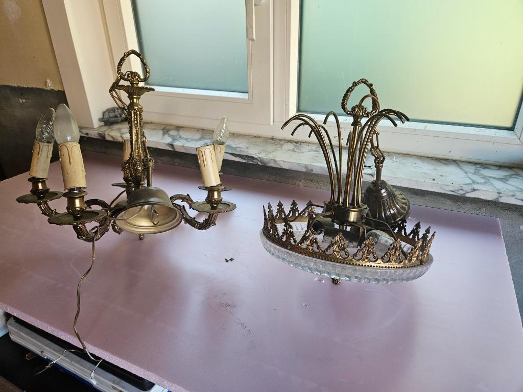 lustres, Enlèvement, Utilisé, Verre, Antiek