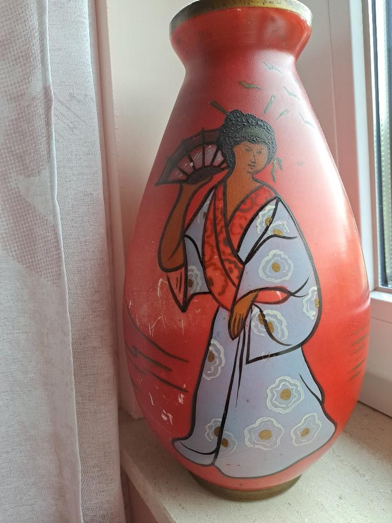 Vase en verre, Maison & Meubles, Accessoires pour la Maison | Vases, Enlèvement, Comme neuf, Rouge, Verre