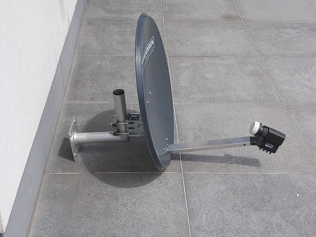 Antenne parabolique TRIAX 60cm TV Vln + quad LNB + support, Enlèvement, Neuf, Antenne (parabolique), Autres marques