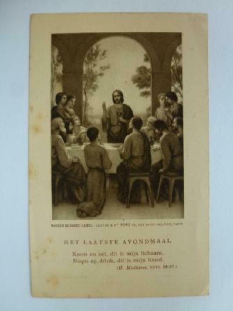 bidprentje plechtige H Communie Peeters Ferdinand 1929, Verzamelen, Verzenden, Bidprentje