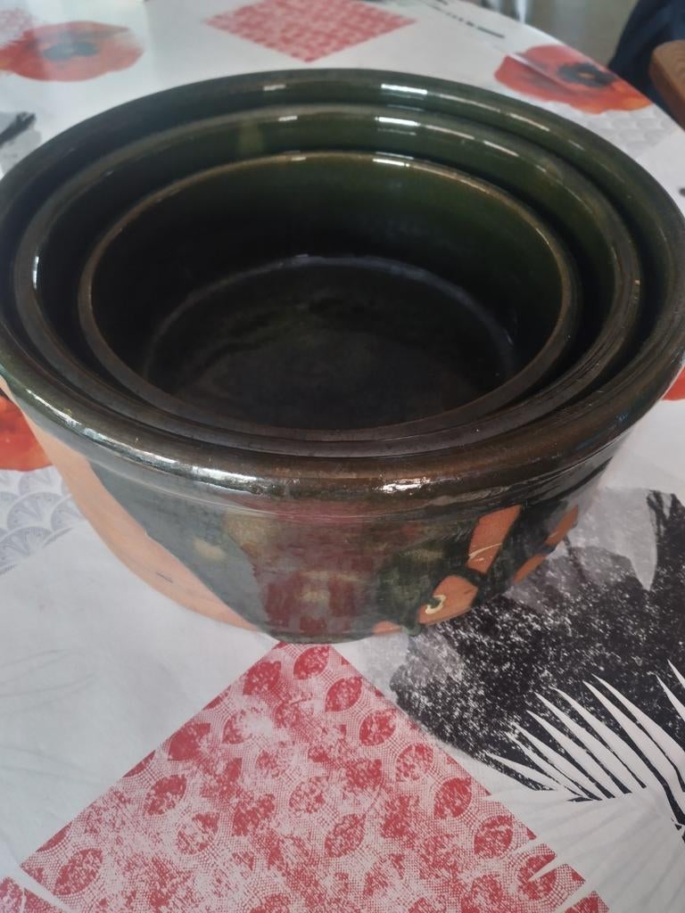 Pots en terre cuite 3 pièces, Enlèvement, Comme neuf