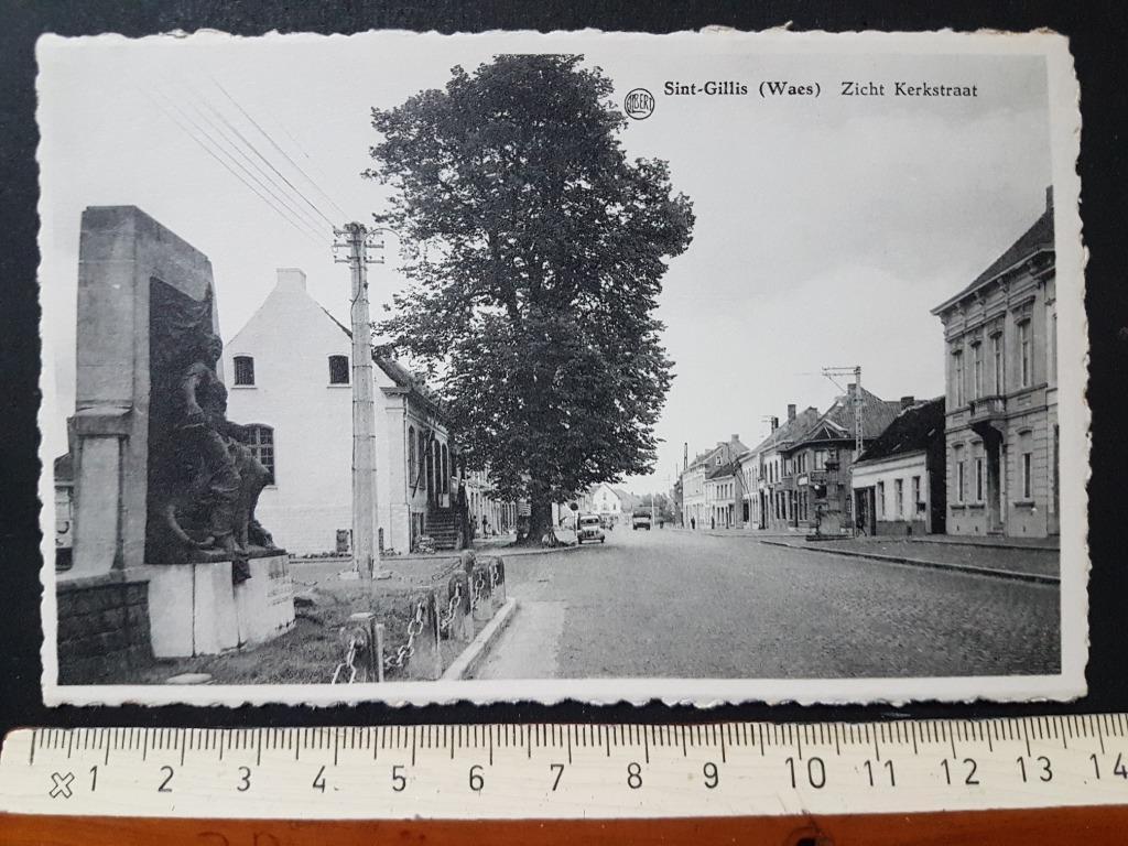 Postkaart St Sint-Gillis-Waas Waes Zicht Kerkstraat Gilles, Verzamelen, Postkaarten | België, Ophalen of Verzenden, 1940 tot 1960