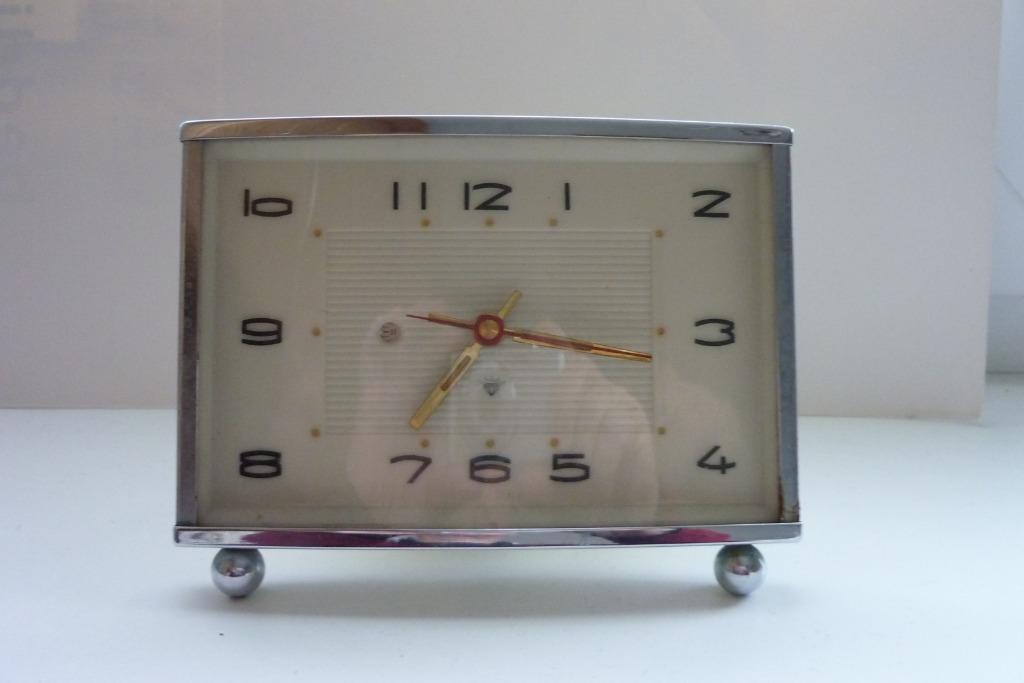 Vintage mechanische tafelklok Diamond, Ophalen of Verzenden