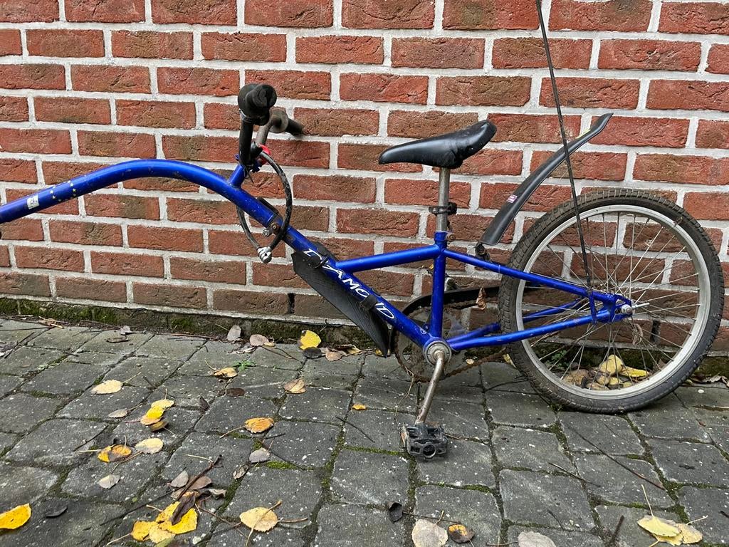 Fiets voor kind voor achterop met vlaggetje en slot, Fietsen en Brommers, Ophalen, Gebruikt, 20 tot 40 kg, Damond