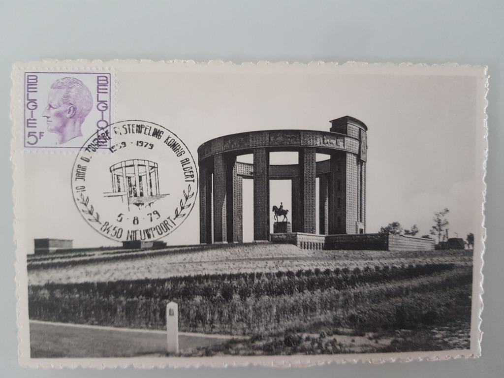 Carte postale Nieuwpoort West-Vlaanderen Timbre FDC Albert I, Enlèvement ou Envoi, Non affranchie, Flandre Occidentale