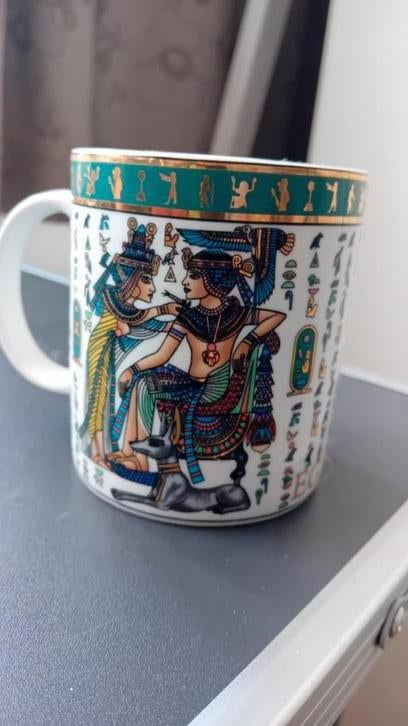 Mug de symboles égyptiens, Collections, Enlèvement ou Envoi, Comme neuf