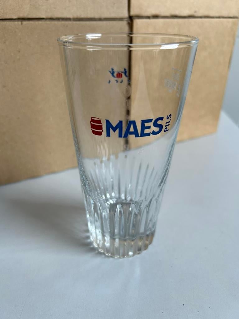 24 nieuwe Maes glazen 33cl, Enlèvement, Neuf
