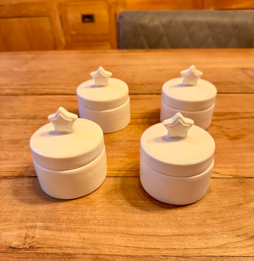 Set van 4 keramieken potjes van Clayre & Eef, Huis en Inrichting, Ophalen of Verzenden, Nieuw