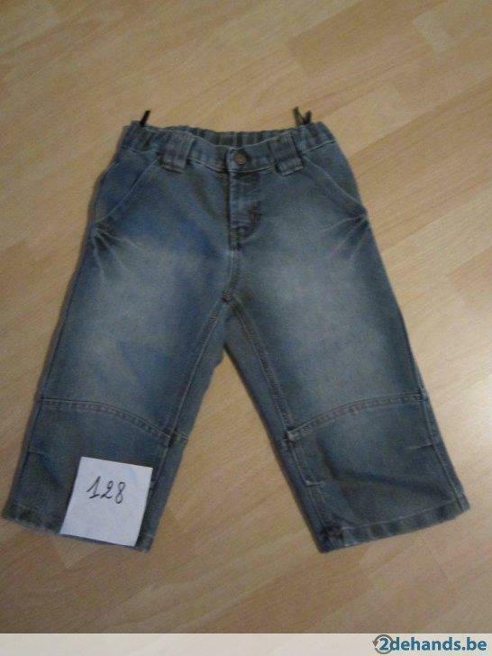 Jeans 3/4 broek - Maat 128, Ophalen of Verzenden, Gebruikt, Jongen, Broek