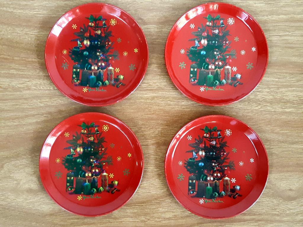 4 sous-verres motifs sapin de Noël, fabriqué par Yves Rocher, Enlèvement ou Envoi, Utilisé