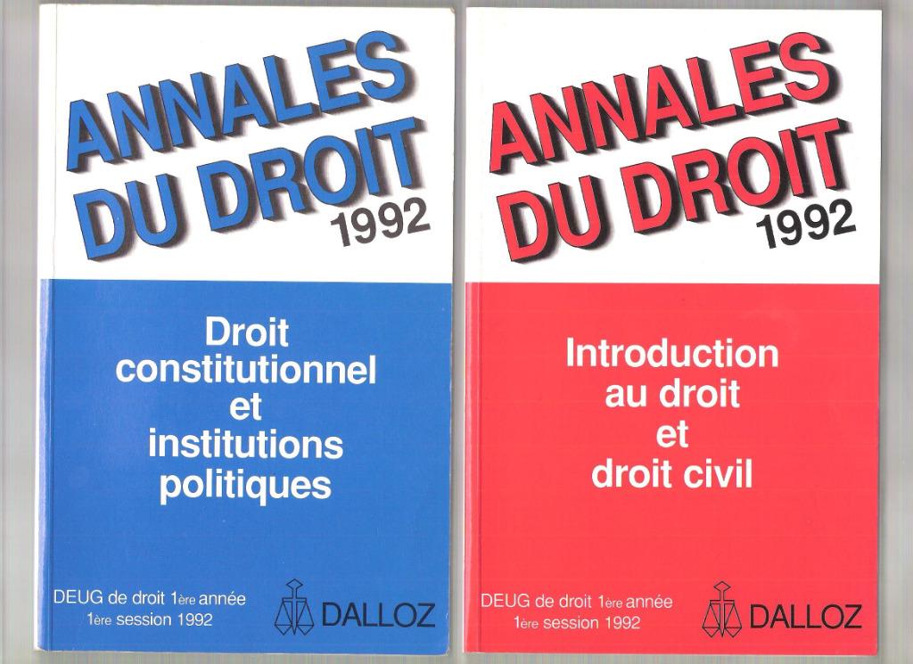 Livre Code Dalloz & Annale Droit Constitutionnel et civil, Enlèvement ou Envoi, Utilisé, Collectif