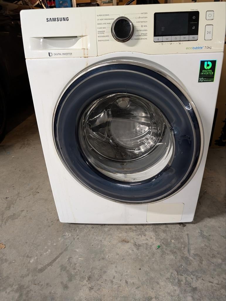 Witte Samsung wasmachine (reparatie nodig ivm lek), Elektronische apparatuur, Wasmachines, Ophalen