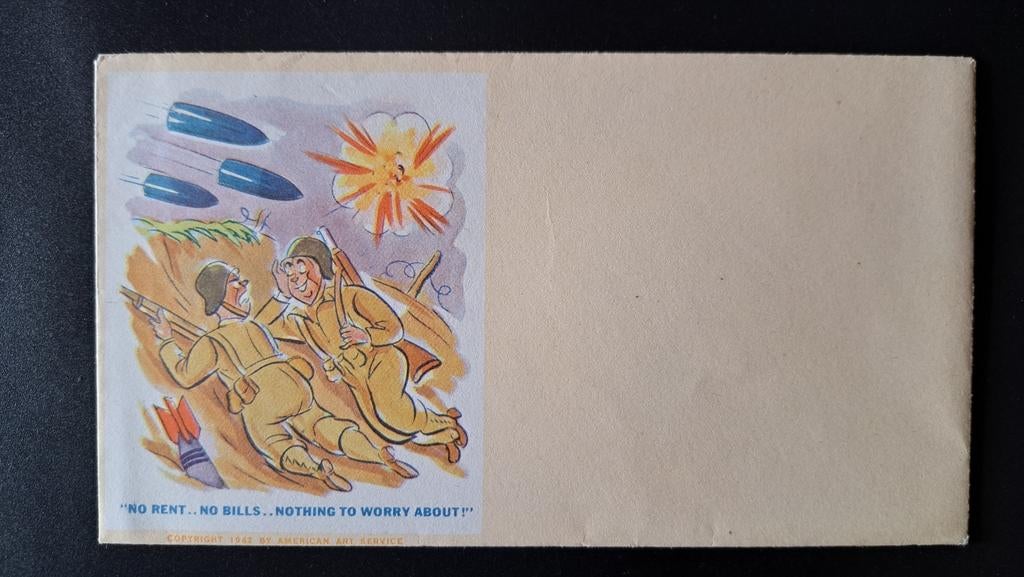 Envelop + blanco briefpapier US ARMY 1942, Verzamelen, Ophalen of Verzenden