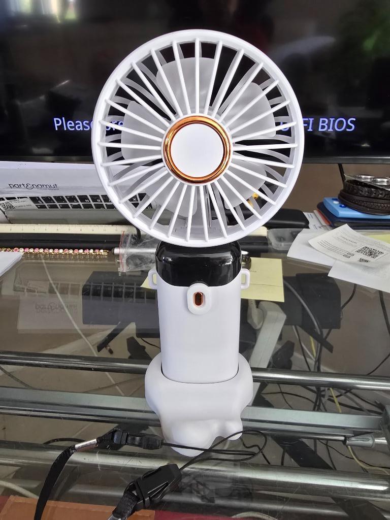 Oplaadbare draagbare ventilator met USB-C, Ophalen of Verzenden, Nieuw, Tafelventilator