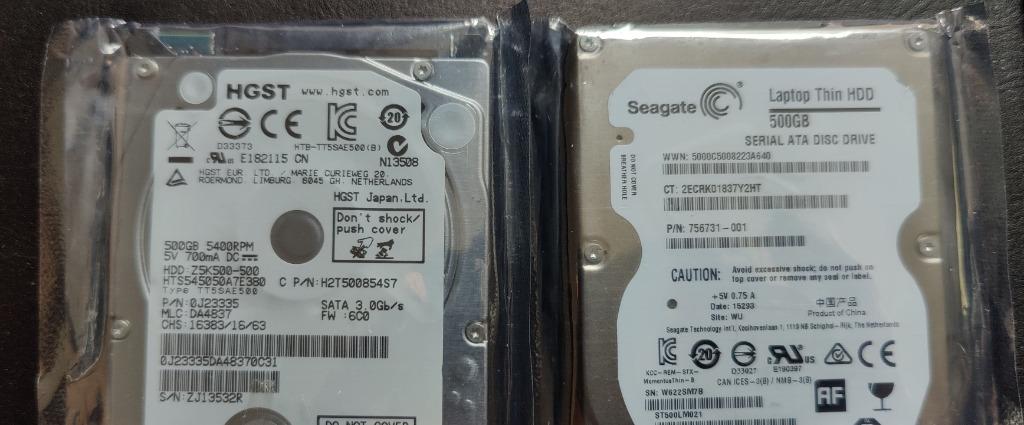 hd 500Gb, Ophalen, Zo goed als nieuw, SATA, HDD