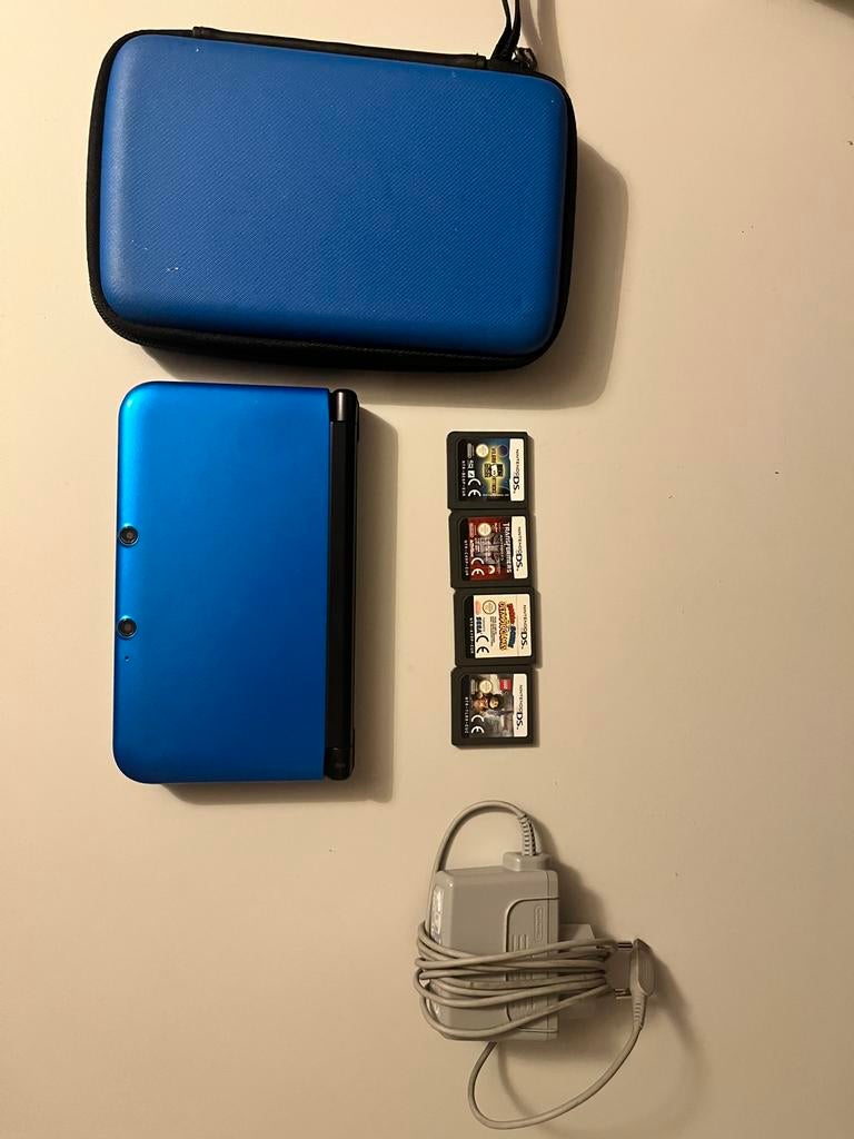 Nintendo 3ds XL blauwe console, Ophalen, Blauw, Met beschermhoes of tas, 3DS