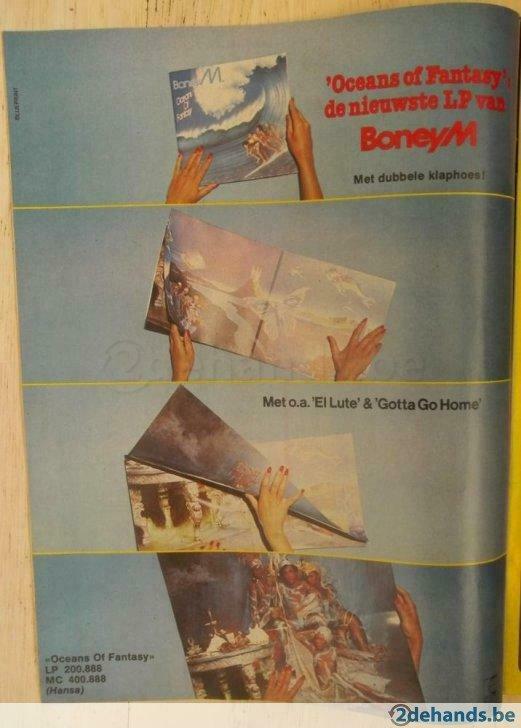 advertentie voor Boney M. LPs, Gebruikt