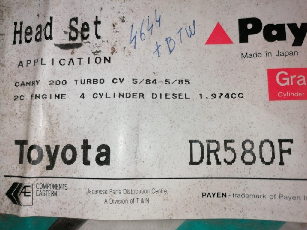 Joint de poche restant pour Toyota Camry Diesel 84-85, Autos : Pièces & Accessoires, Enlèvement, Neuf, Toyota