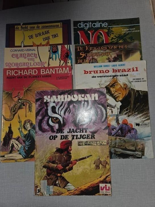 7 x 1ste druk, Boeken, Stripverhalen, Ophalen of Verzenden, Zo goed als nieuw