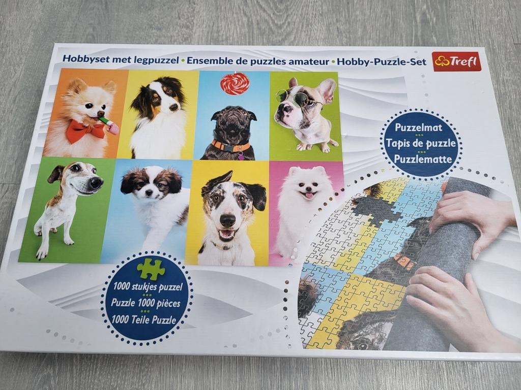Puzzel honden 1000st met puzzelmat, Kinderen en Baby's, Ophalen, Zo goed als nieuw