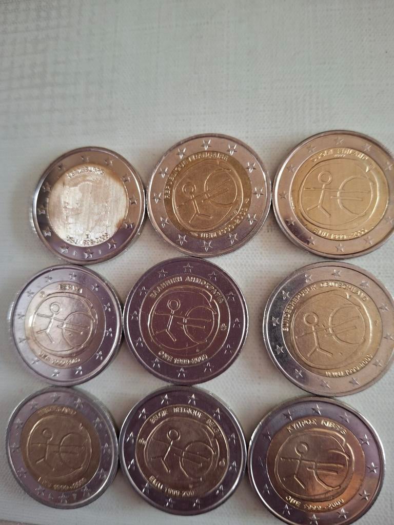 9 verschillende stickman, Postzegels en Munten, Munten | Europa | Euromunten, Ophalen of Verzenden, Cyprus