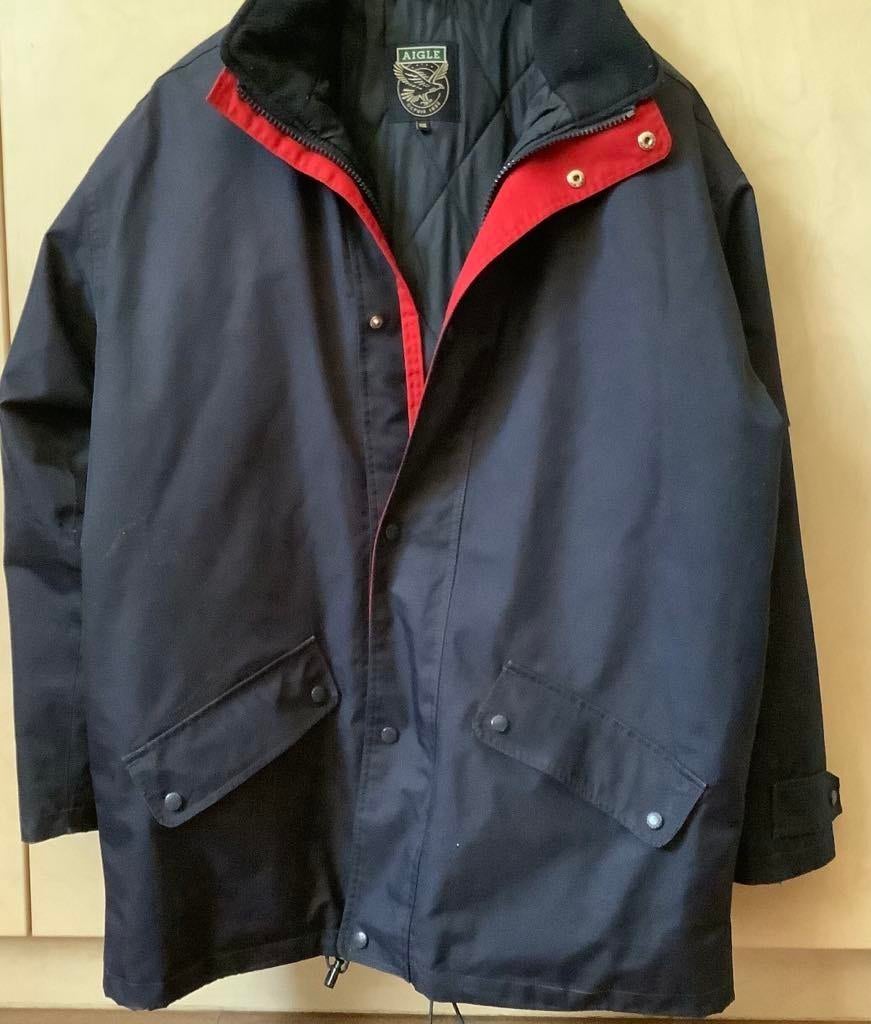 Marineblauwe jas AIGLE: XL, Ophalen, Gedragen, Blauw