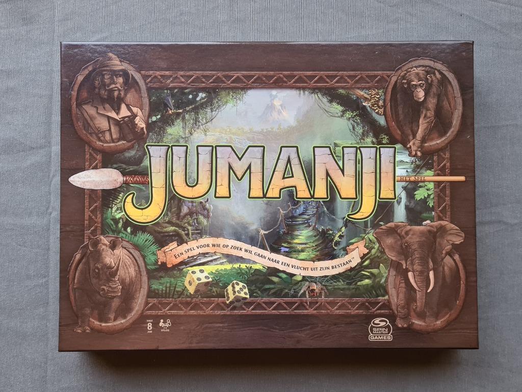Jumanji - avontuurlijk bordspel vol uitdagingen (SpinMaster), Hobby en Vrije tijd, Een of twee spelers, Ophalen, Nieuw, Spin Master