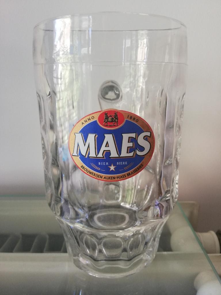 Bierpul Maes glas 0,50L, Ophalen, Zo goed als nieuw