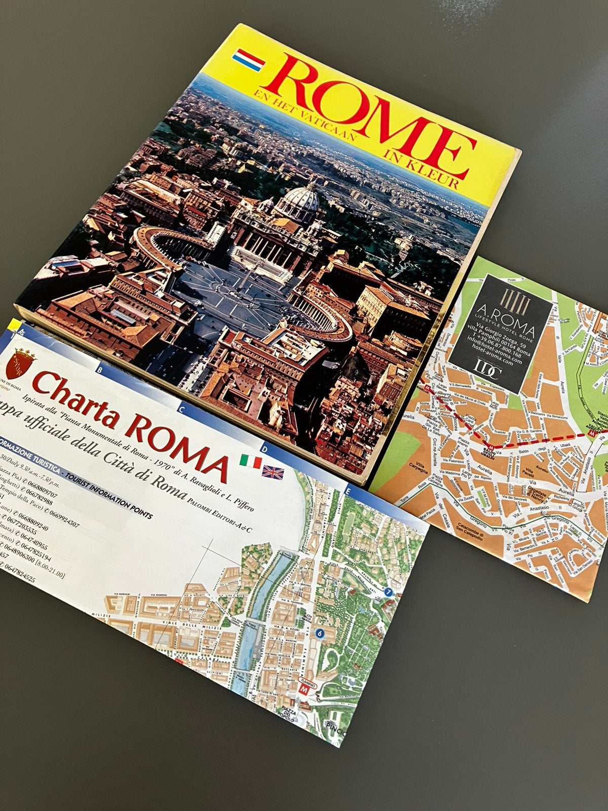 Boek + 2 x stadsplan ROME., Boeken, Reisgidsen, Ophalen of Verzenden, Zo goed als nieuw