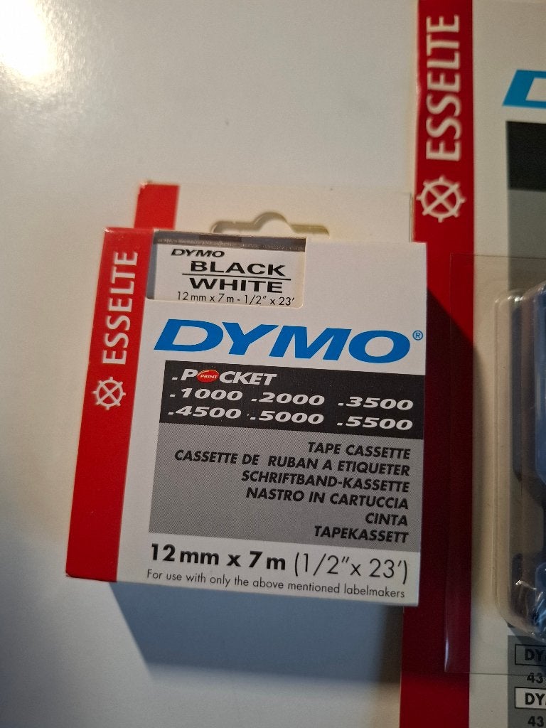 DYMO - Ruban à étiqueter noir/blanc - Pocket 1000-3500 x 18, Enlèvement ou Envoi, Neuf