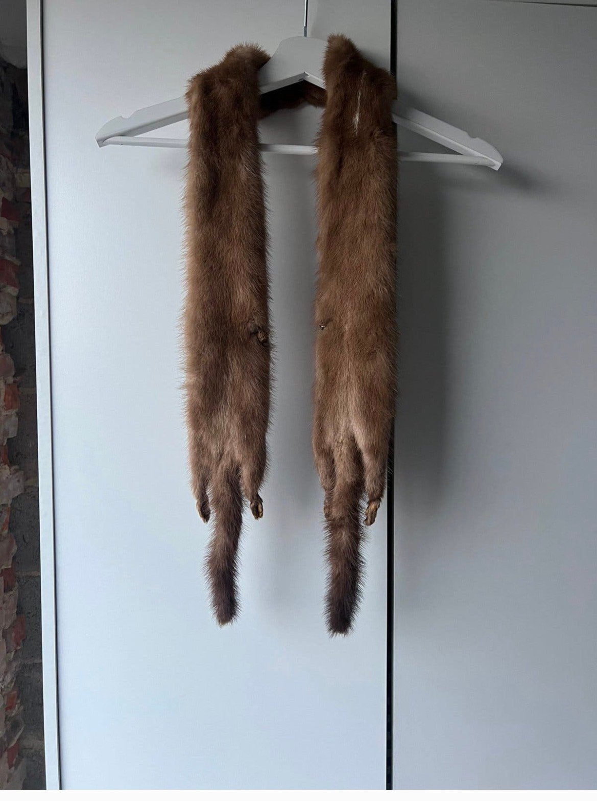 Col en fourrure/étole en fourrure marron vintage, Vêtements | Femmes, Enlèvement, Comme neuf