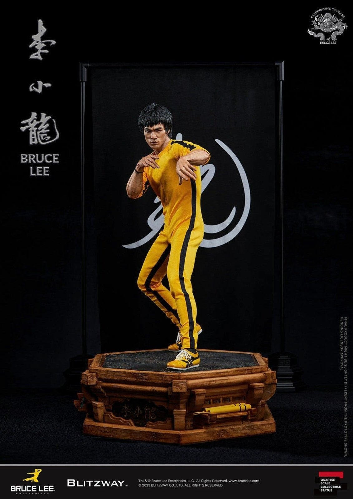 Blitzway 1:4 Bruce Lee Statue, Verzamelen, Ophalen, Zo goed als nieuw, Mens