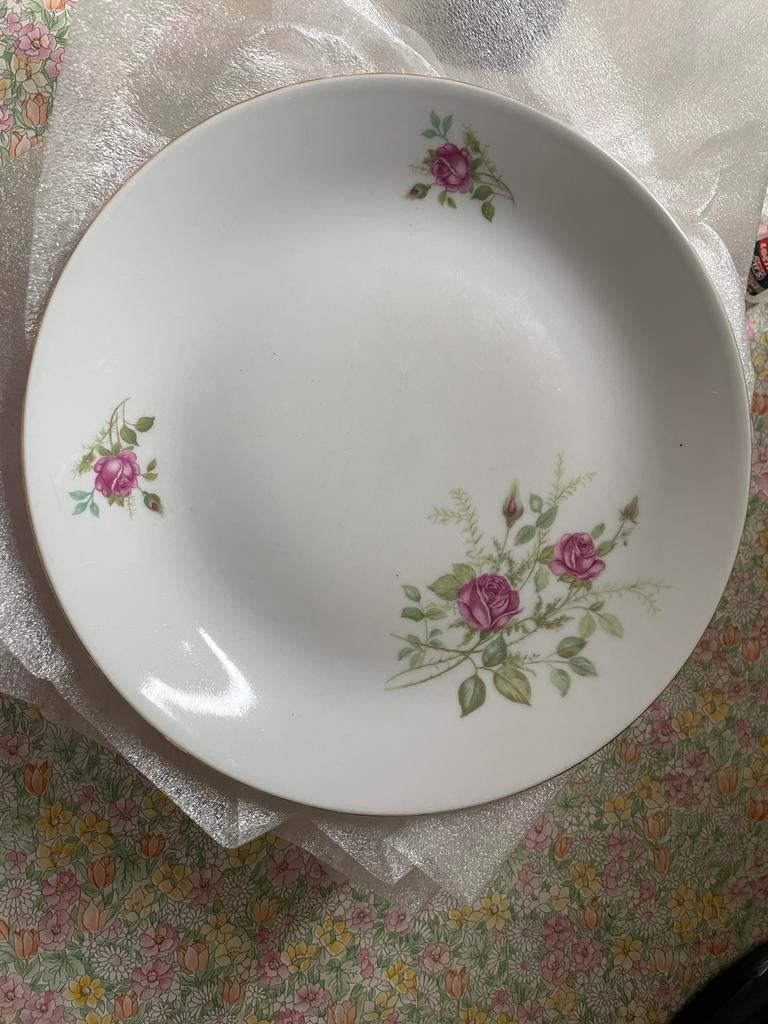 7 assiettes à dîner et 1 petit plat M Z Czechoslovakia, Antiek en Kunst, Ophalen of Verzenden