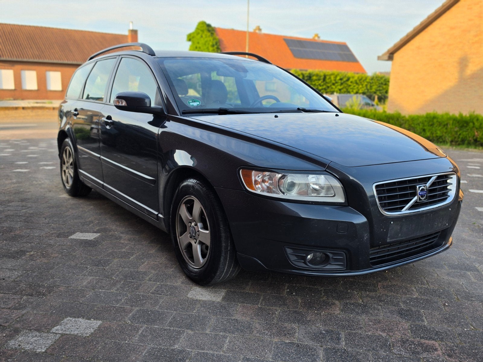 Volvo V50 2008 bouwjaar 1.6 diesel, Auto's, Euro 5, 4 cilinders, Zwart, Leder