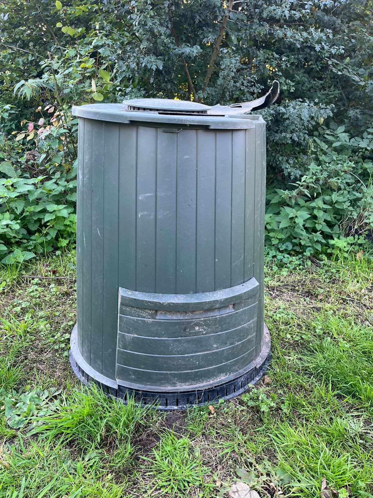 Compostvat met gebroken deksel, Tuin en Terras, Ophalen