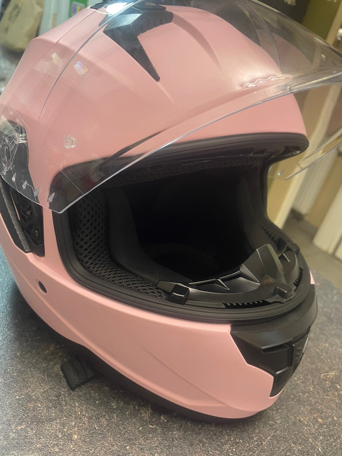 Roze integraalhelm motor/scooter – Vinz, Vélos & Vélomoteurs, Casques de cyclomoteur, Enlèvement, Comme neuf, Medium