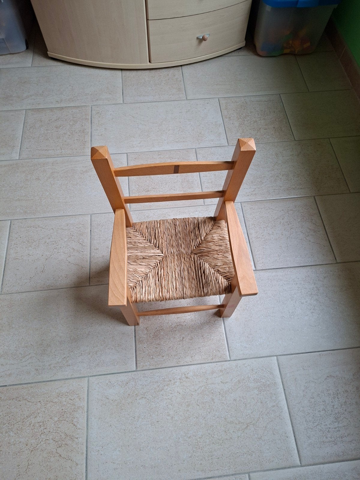 chaise bébé en bois et osier, Enlèvement, Utilisé, Autres types, Coulissant